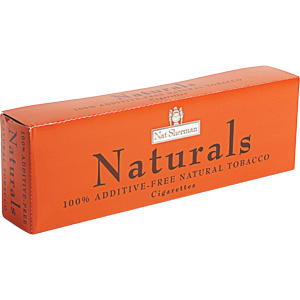 Nat Sherman Naturals King Size Box cigarettes made in USA, 4 cartons, 40 packs.