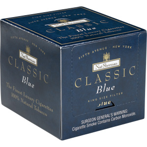 Nat Sherman Classic Blue Box Luxury cigarettes made in USA, 4 cartons, 40 packs. Free shipping!