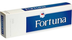 Fortuna Blue King Box cigarettes made in USA, 3 cartons, 30 packs. Free shipping!