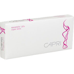 Capri Lights Magenta 120 Super Slim Luxury cigarettes made in USA, 4 cartons, 40 packs. Ships free!