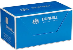 Dunhill International Blue Box cigarettes made in Switzerland, 4 cartons, 40 packs. Free shipping!