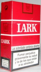 Lark King Size Box cigarettes from Spain.1 carton, 10 packs, 200 cigarettes total.