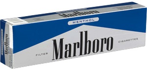 Marlboro 72 Blue Menthol cigarettes made in USA, 4 cartons, 40 packs. Free shipping!