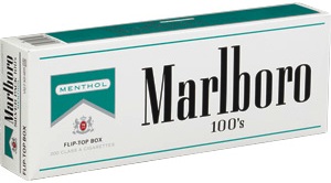 Marlboro Menthol Silver 100 Box cigarettes made in USA, 4 cartons, 40 packs. Free shipping!