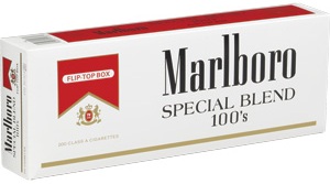 Marlboro Special Blend Red 100 Box cigarettes made in USA, 4 cartons, 40 packs. Free shipping!