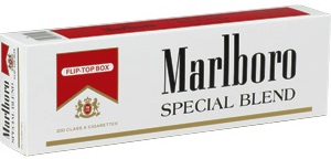 Marlboro Special Blend Red Box cigarettes made in USA, 4 cartons, 40 packs. Free shipping!