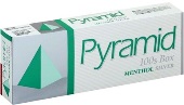 Pyramid Menthol Silver 100 cigarettes made in USA, 4 cartons, 40 packs. Free shipping!