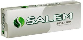 Salem Menthol Silver Box cigarettes made in USA, 4 cartons, 40 packs. Free shipping!